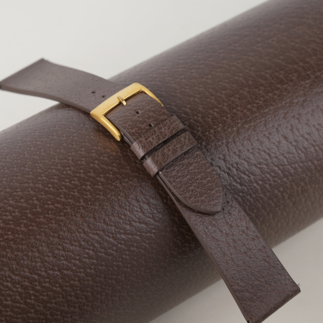 Vintage Dark Taupe Peccary Leather Watch Strap