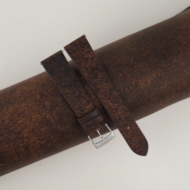 vintage tawny brown habana leather watch strap