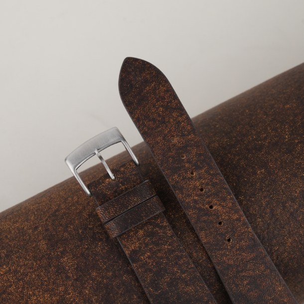 vintage tawny brown habana leather watch strap