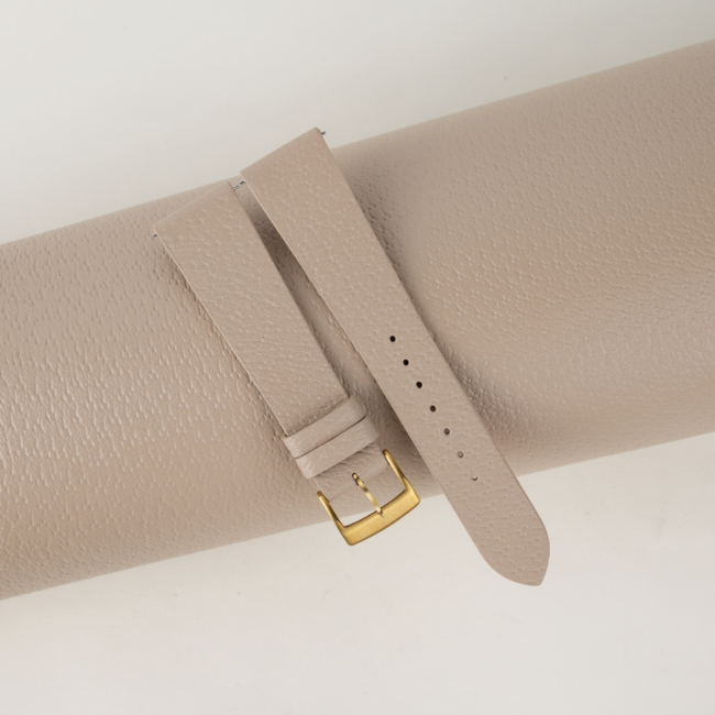 Vintage Beige Peccary Leather Watch Strap