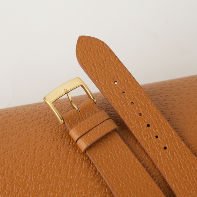 Vintage Golden Peccary Leather Watch Strap