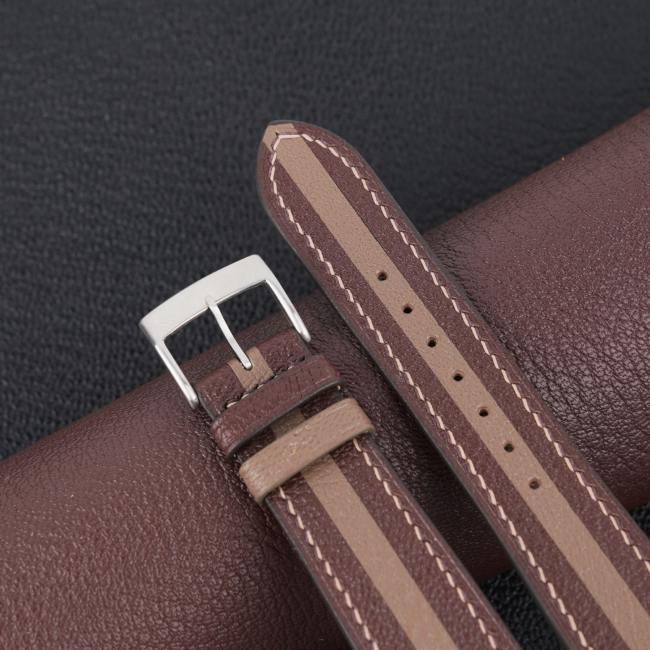 Duocolor Dark Brown Alran Sully Leather Watch Strap