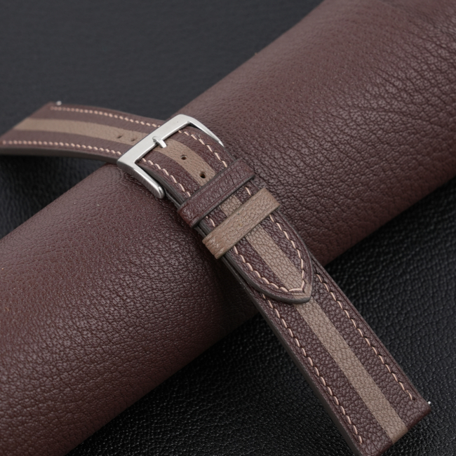 Duocolor Dark Brown Alran Sully Leather Watch Strap