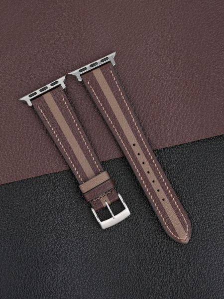 Duocolor Dark Brown Alran Sully Leather Apple Watch Band