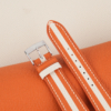 Duocolor Orange Alran Sully Pearl White Epsom Leather Watch Strap