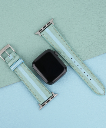 Duocolor Turquoise Alran Sully Leather Apple Watch Band