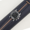 Duocolor Navy Alran Sully Leather Watch Strap