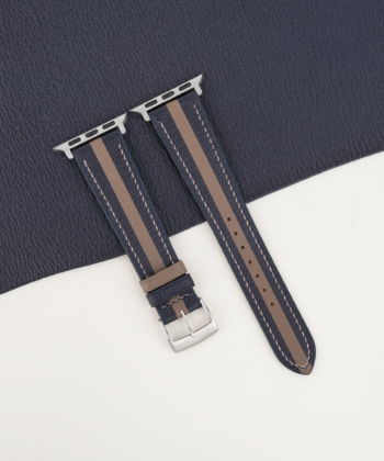 Duocolor Navy Alran Sully Leather Apple Watch Band