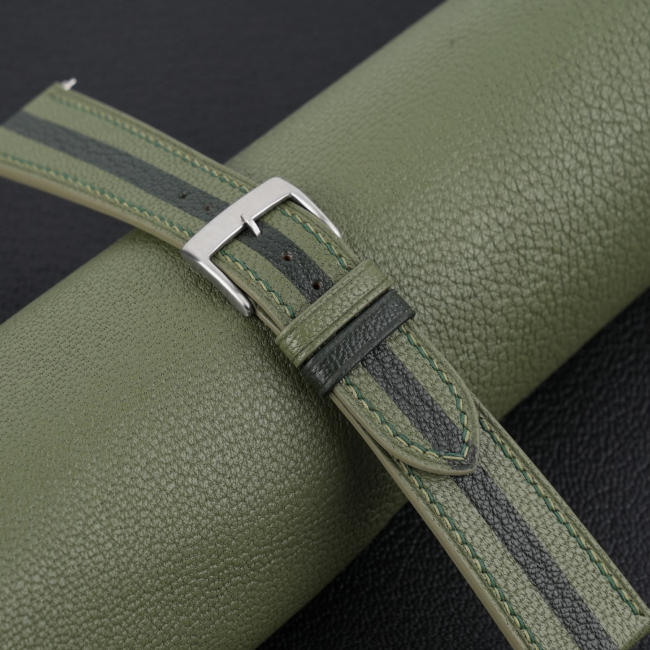 Duocolor Moss Alran Sully Leather Watch Strap