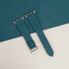 Aqua Blue Alran Chevre Sully Leather Apple Watch Band