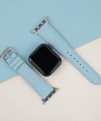 Light Aqua Alran Chevre Sully Leather Apple Watch Band