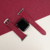 red alran chevre sully leather apple watch band