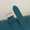 aqua blue alran chevre leather watch strap