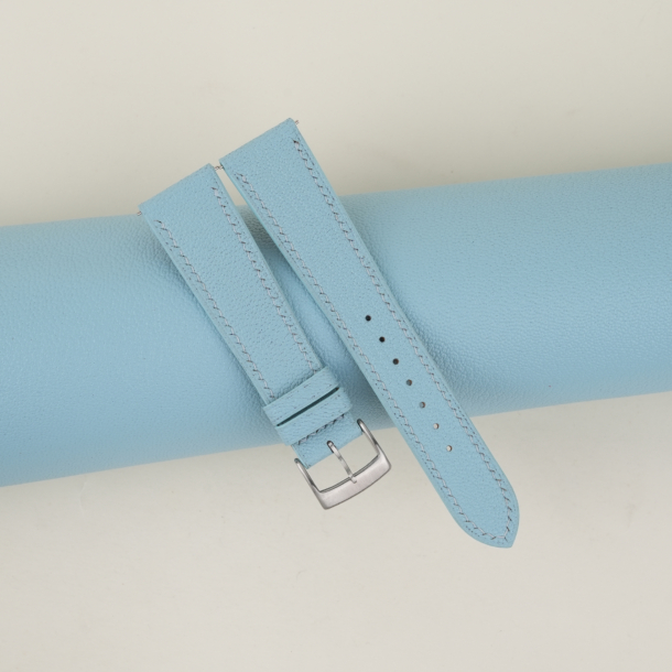 light aqua alran chevre leather watch strap