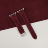 Burgundy Suede Leather Apple Watch Band