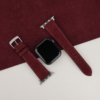 Burgundy Suede Leather Apple Watch Band