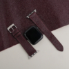 dark burgundy box calf leather apple watch band