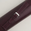 box calf dark burgundy leather watch strap