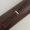 box calf umber brown leather watch strap